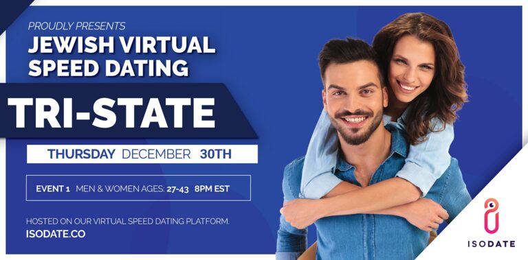 Isodate’s Tri State Jewish Virtual Speed Dating