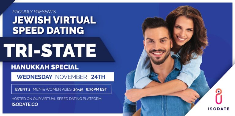 Isodate’s Tri State Jewish Virtual Speed Dating – Hanukkah Special