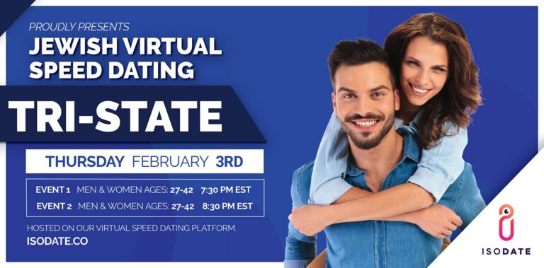 Isodate’s Tri-State Jewish Virtual Speed Dating