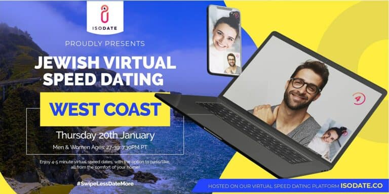 Isodate’s West Coast Jewish Virtual Speed Dating Event