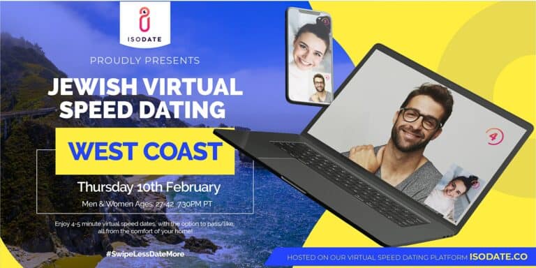 Isodate’s West Coast Jewish Virtual Speed Dating Event