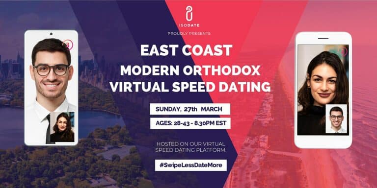 Isodate Presents: East Coast Modern Orthodox Jewish Virtual Speed Dating