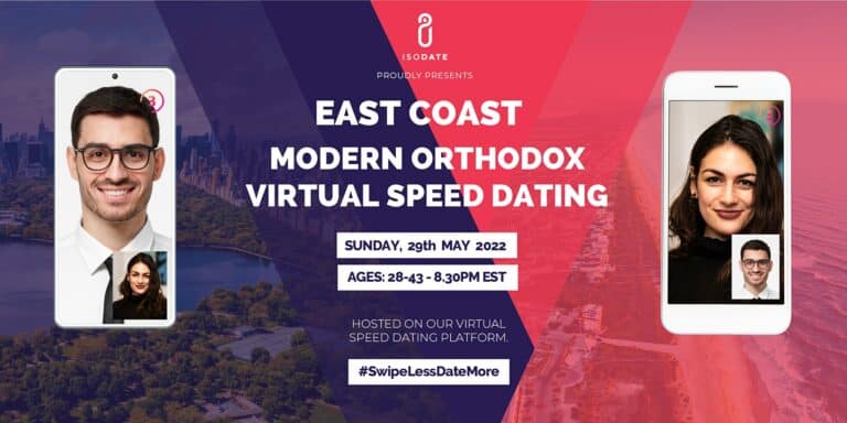 Isodate Presents: East Coast Modern Orthodox Jewish Virtual Speed Dating