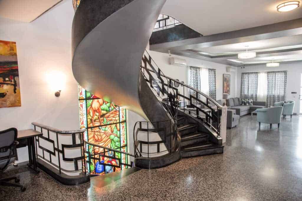 Lobby of Chateau Blanc Kosher Hotel Cuba