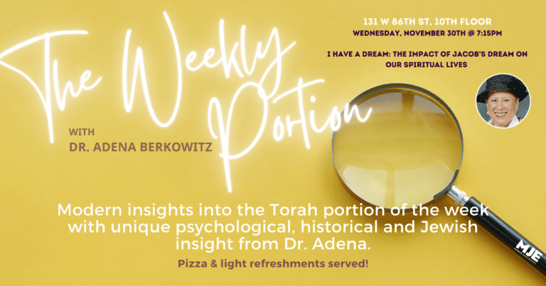 Weekly Wednesday Learning at MJE | Dr. Adena Berkowitz