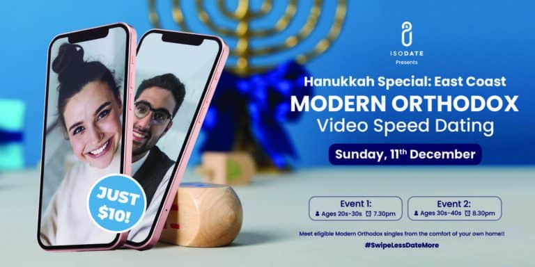 Isodate Presents: East Coast Modern Orthodox Jewish Virtual Speed Dating