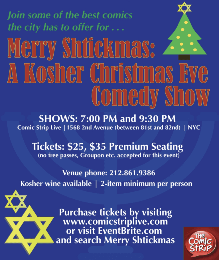 Merry Shtickmas A Jewish Christmas Eve Comedy Show