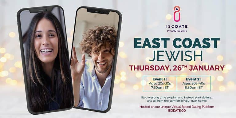 Isodate’s East Coast Jewish Virtual Speed Dating Event