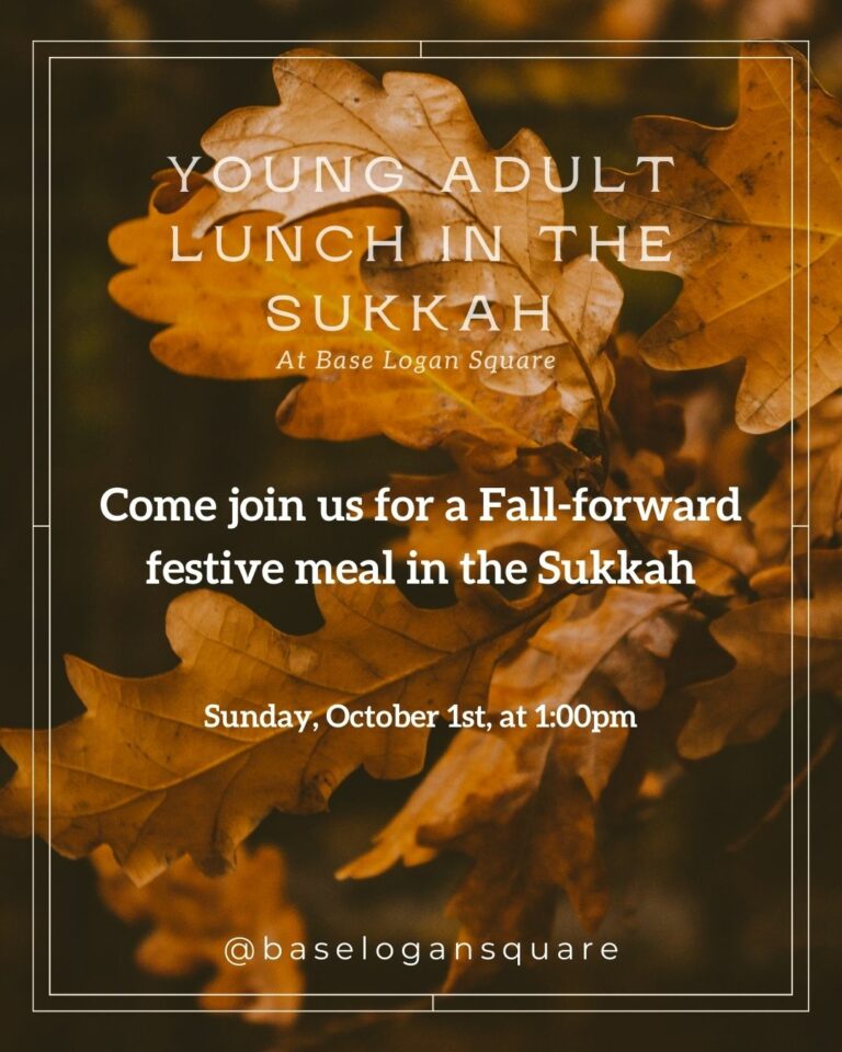 Young Adult Lunch in the Sukkah at Base Logan Square