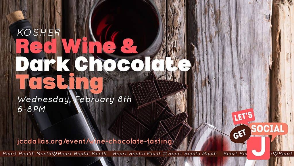 Wine tasting and dark chocolate