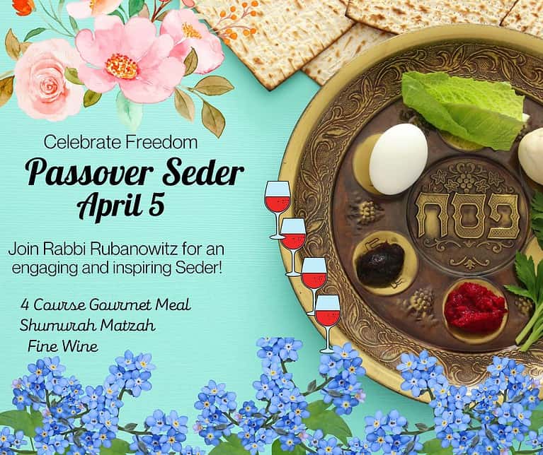Passover Seder at Shul on the Beach Wed. April 5