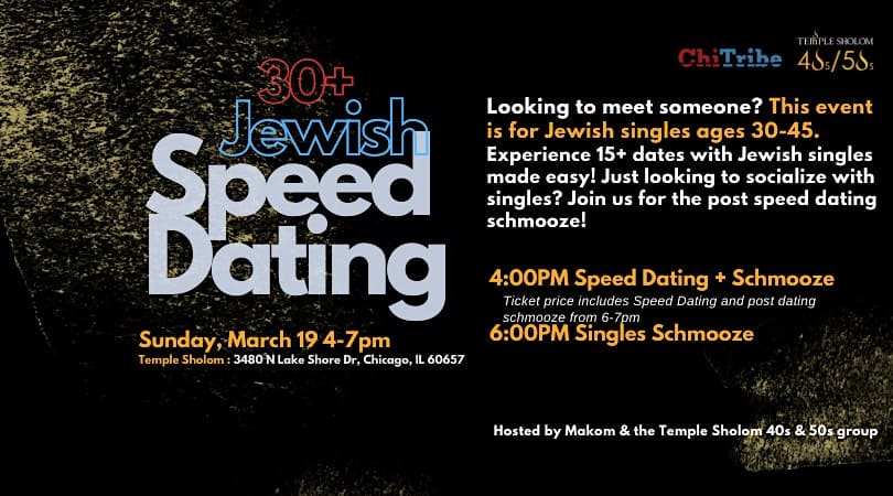 30+ Jewish Speed Dating with ChiTribe and Makom 40s and 50s