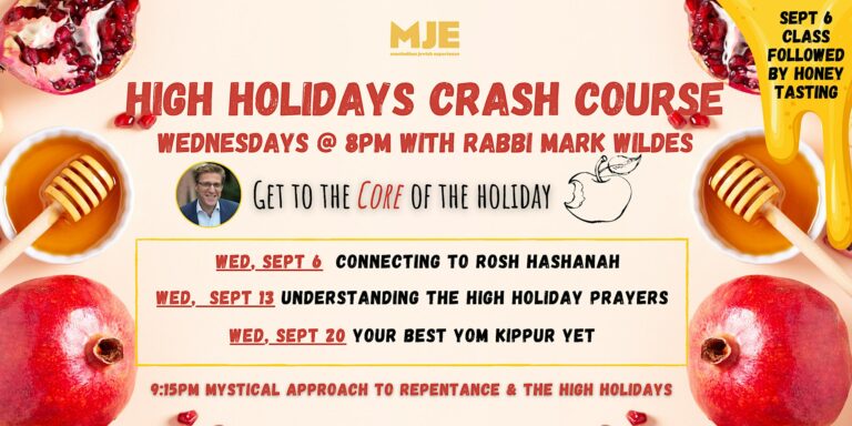 High Holidays Crash Course with Rabbi Mark Wildes | MJE | YJP 20s & 30s