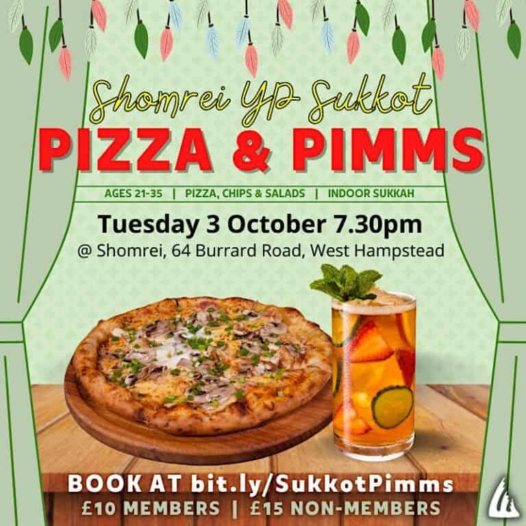 Shomrei Young Professionals Sukkot Pizza and Pimms