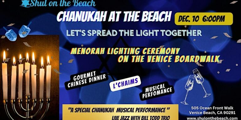 Menorah Lighting & Chanukah Party at the Beach