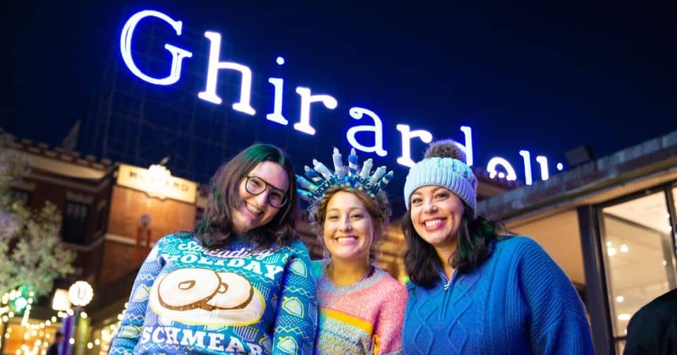 Glowing Hanukkah Pop-Up at Ghirardelli Square