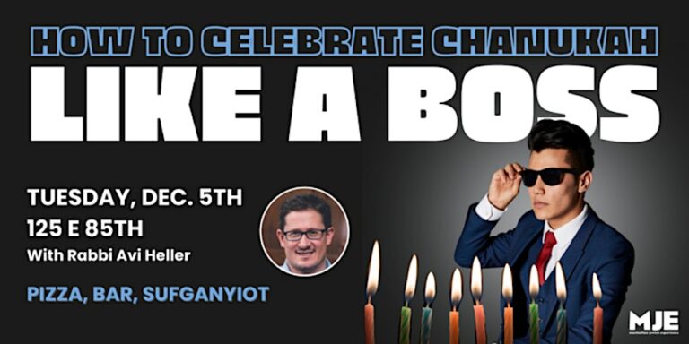 MJE East Class & Dinner w Rabbi Avi | Tuesdays @ 7PM | YJP
