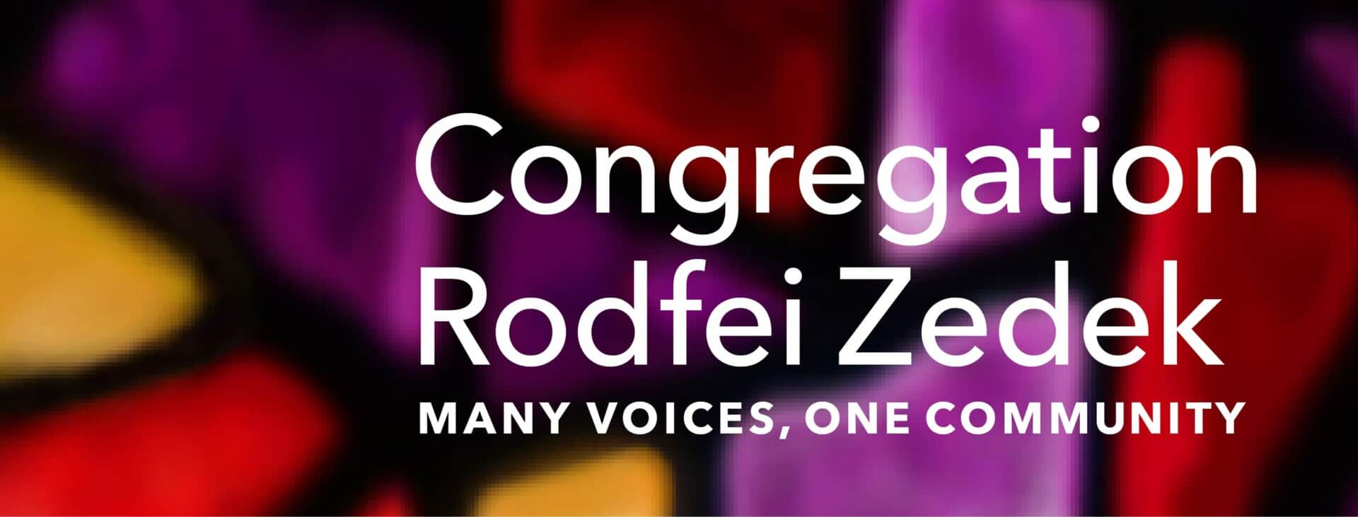 Congregation Rodfei Zedek banner