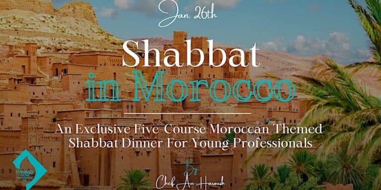 Shabbat in Morocco - Dinner & Social for Young Professionals