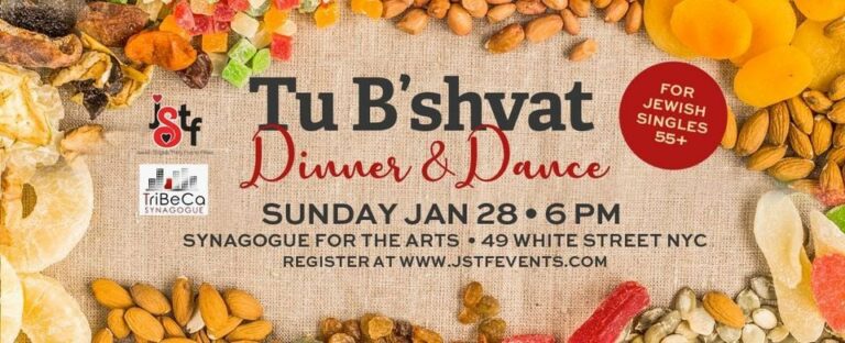 Tu Bishvat Dinner and Dance for Jewish singles 55+
