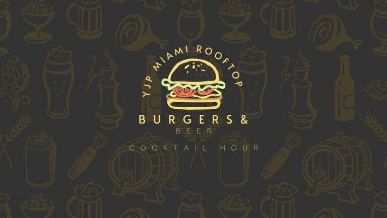 YJP Miami Burgers & Beer cocktail hour