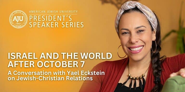 Israel and the World after October 7th:  A Conversation with Yael Eckstein