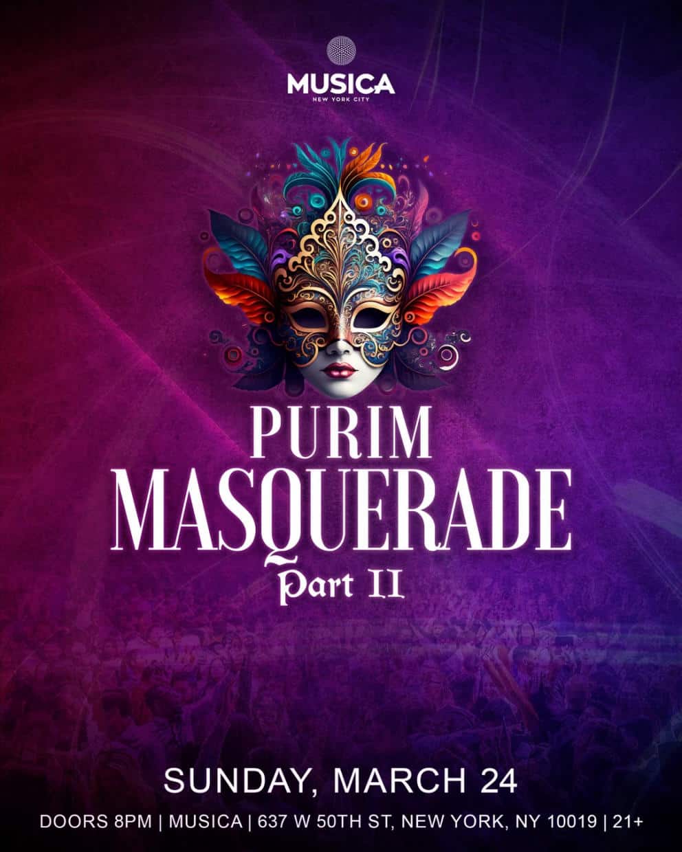 PURIM MASQUERADE PART 2 @ MUSICA