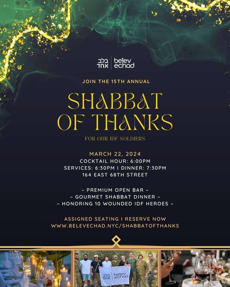 Shabbat Of Thanks