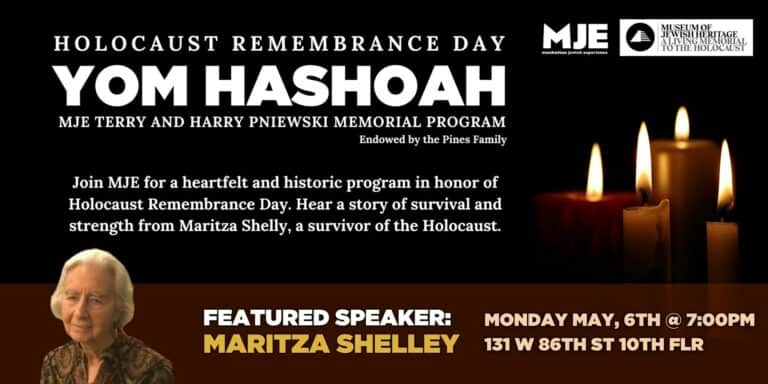 Yom Hashoah/Holocaust Remembrance Day  & Dessert Reception | 20s 30s YJPs