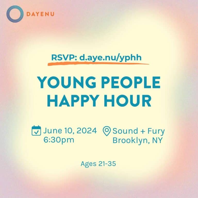 Dayenu Young People Happy Hour!