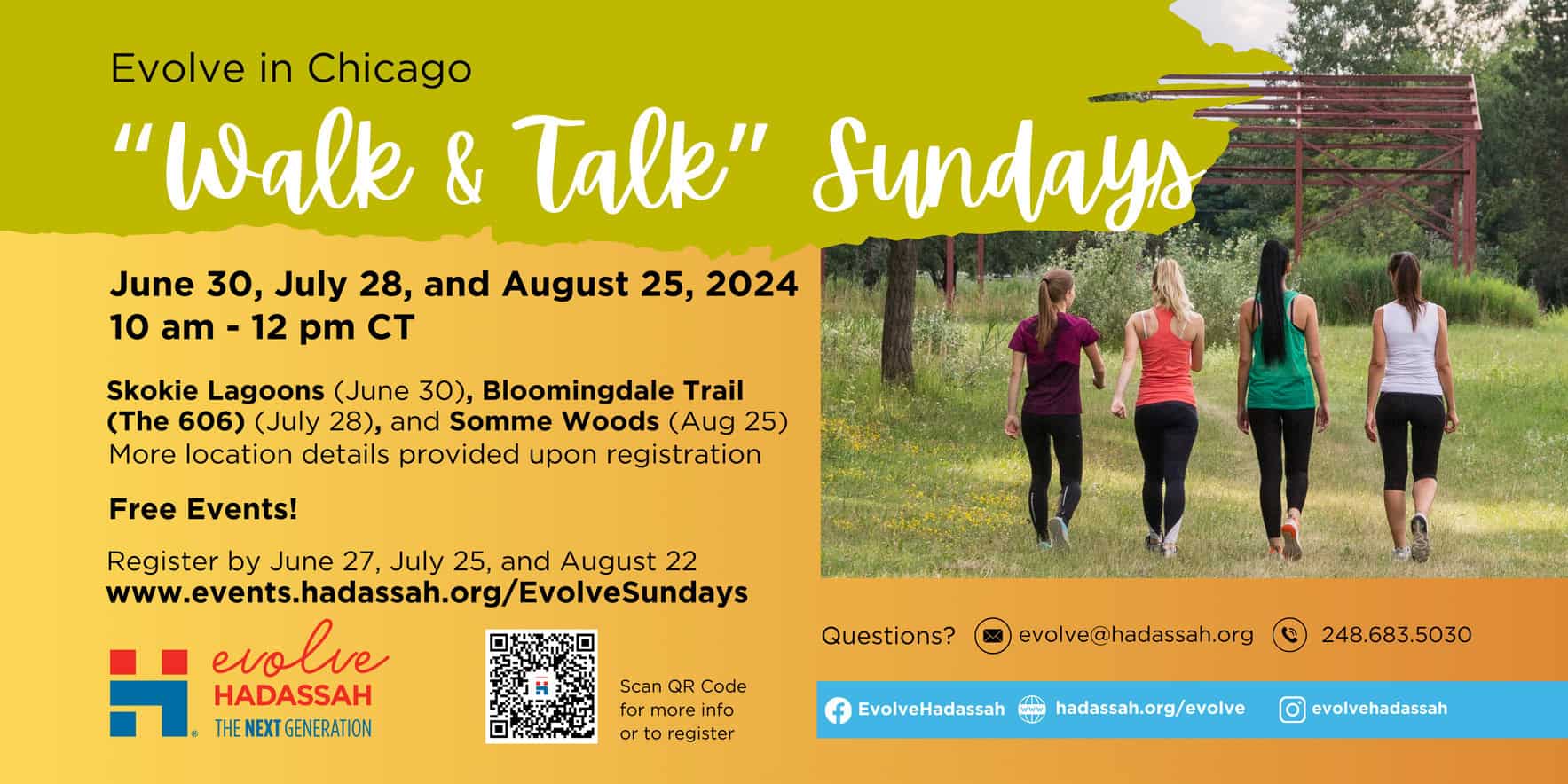 Evolve in Chicago “Walk & Talk” Sundays