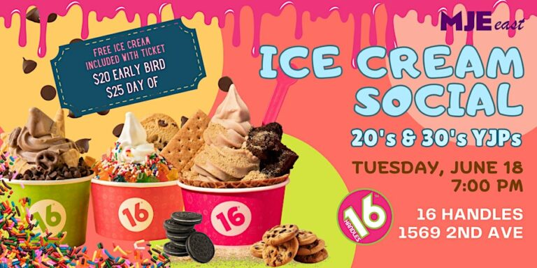 MJE East | Ice Cream Social @ 16 Handles UES | 20s & 30s