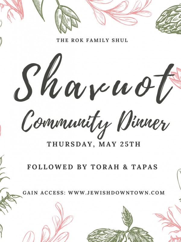 Shavuot Community Dinner