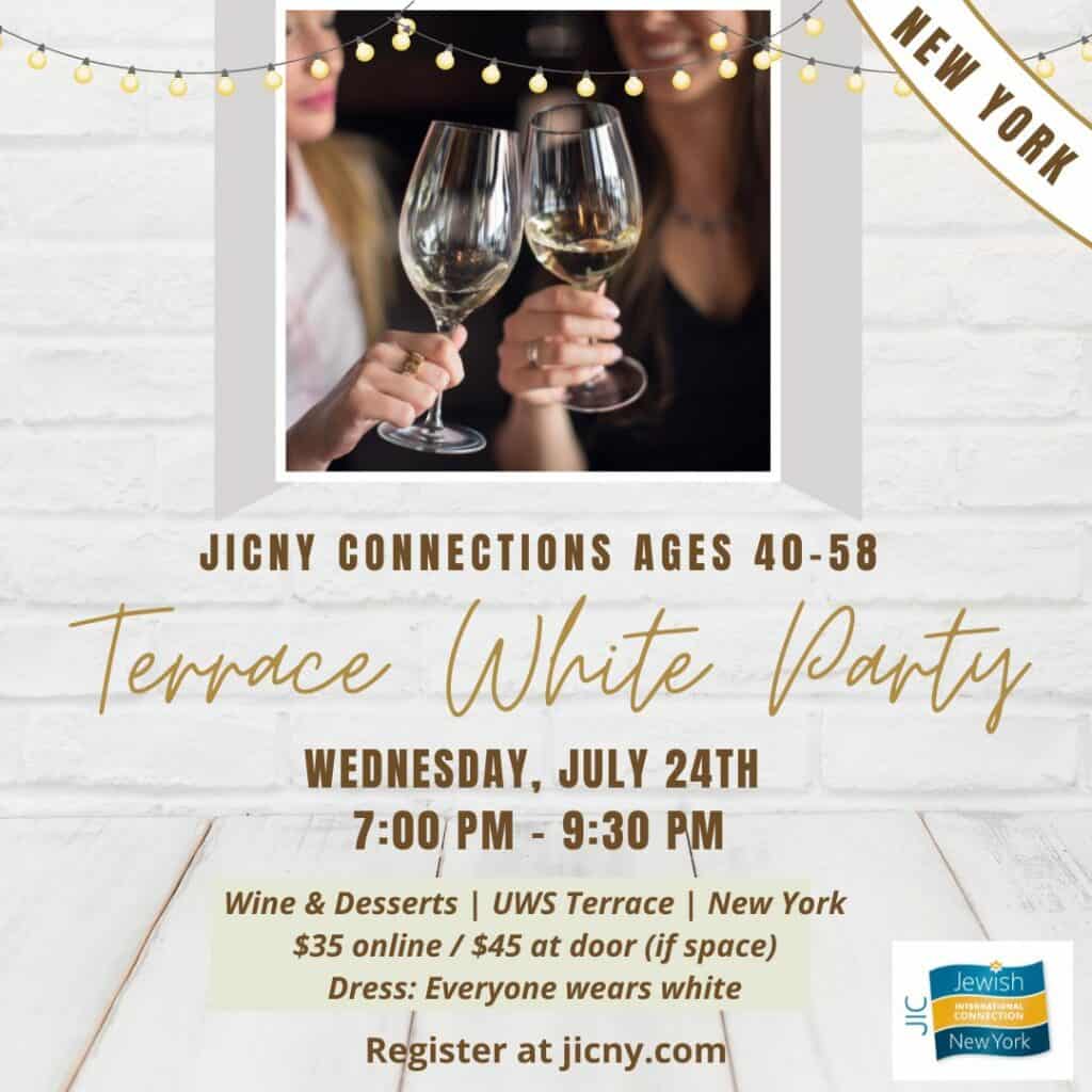 (NYC) Connections Terrace White Party for ages 40-58