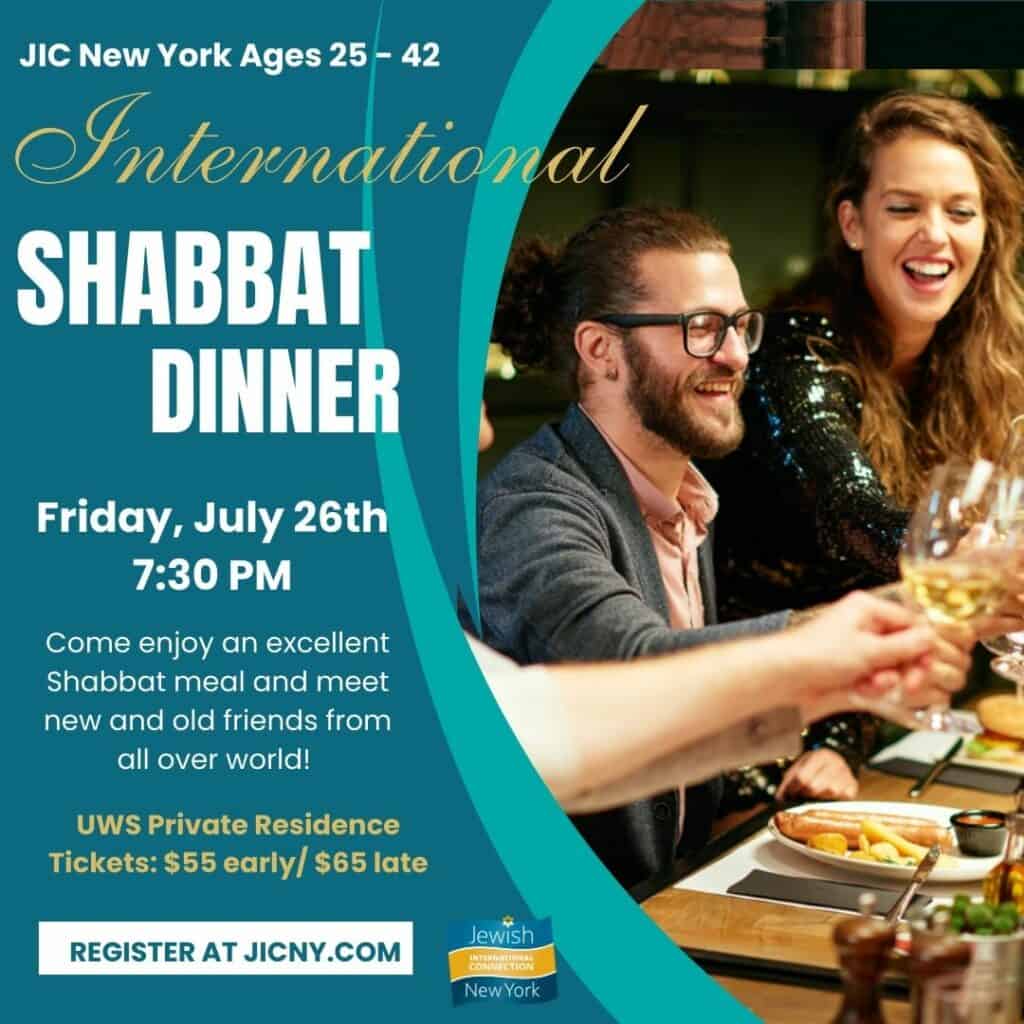 (NYC) International Shabbat Dinner for ages 25-42