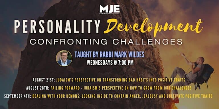 Personality Development w/ Rabbi Mark Wildes | MJE
