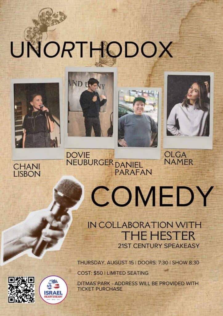 UnOrthodox Comedy in Brooklyn, The Hester Edition