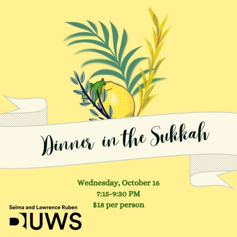 Dinner in the Base UWS Sukkah