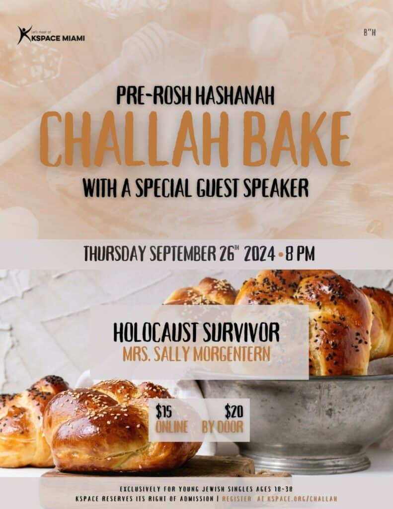 Pre Rosh Hashanah Challah Bake with a Holocaust Survivor
