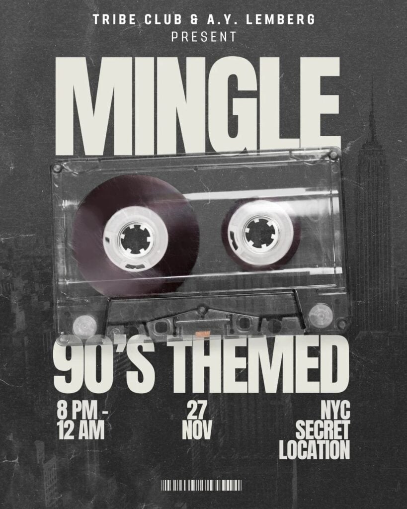 90's-themed Jewish Single mingle