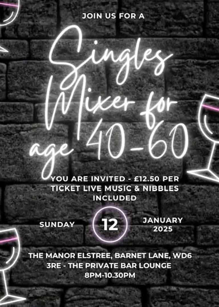 Jewish Singles Drinks Mixer for 40-60's