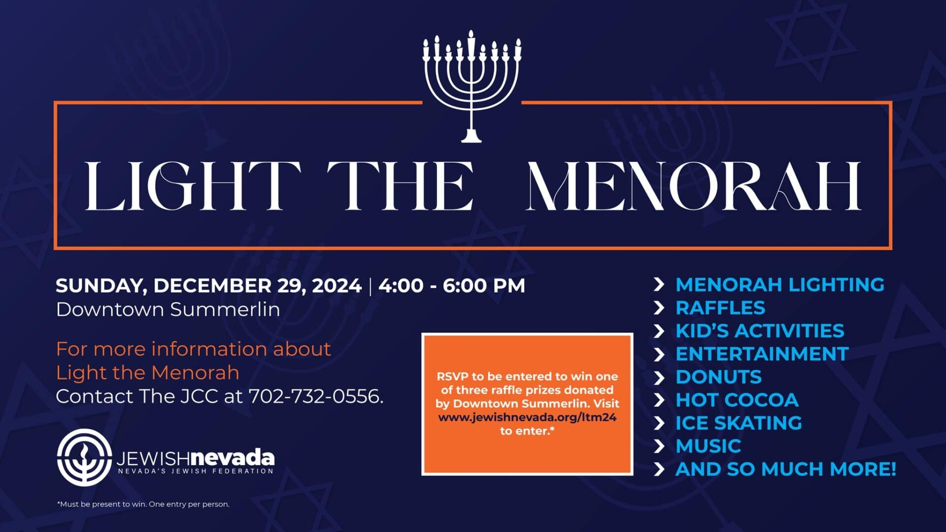 Light the Menorah Jewish Nevada