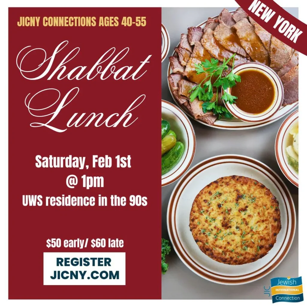 (NYC) JICNY Connections Shabbat Lunch for ages 40-55