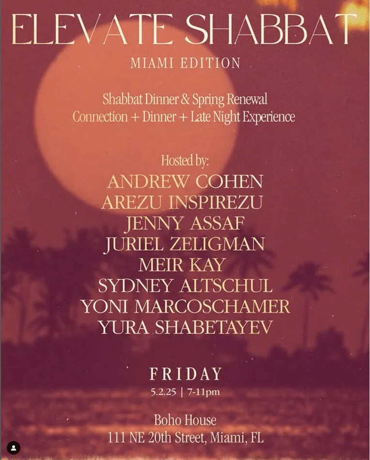 Elevate Shabbat Miami spring renewal