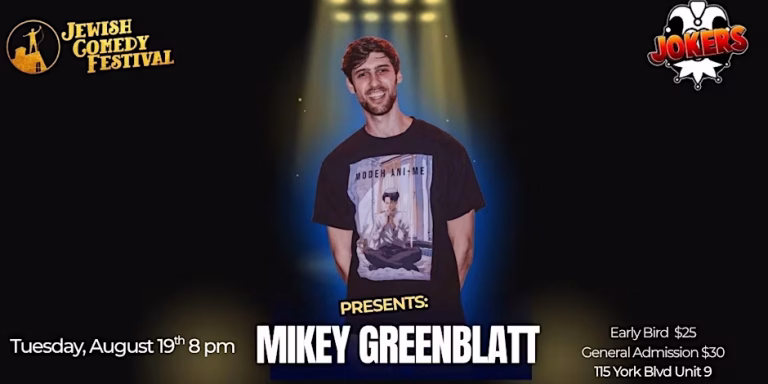 Jew and Jokes Headliner Series with Mikey Greenblatt