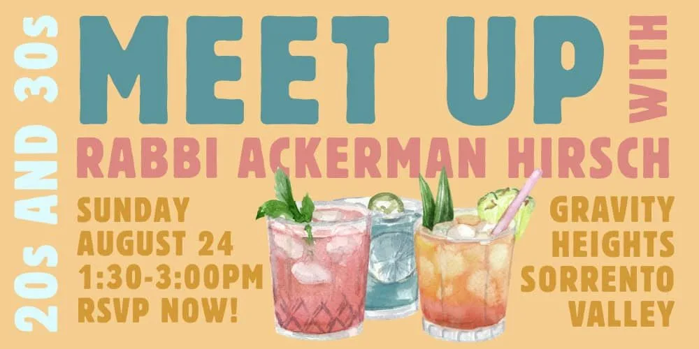 20s and 30s: Meet Up with Rabbi Ackerman Hirsch