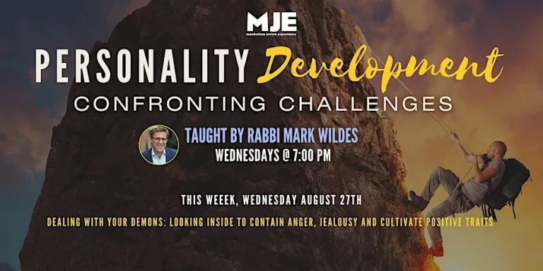Personality Development with Rabbi Mark Wildes!
