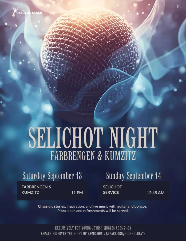 Selichot Night Farbrengen & Kumzitz