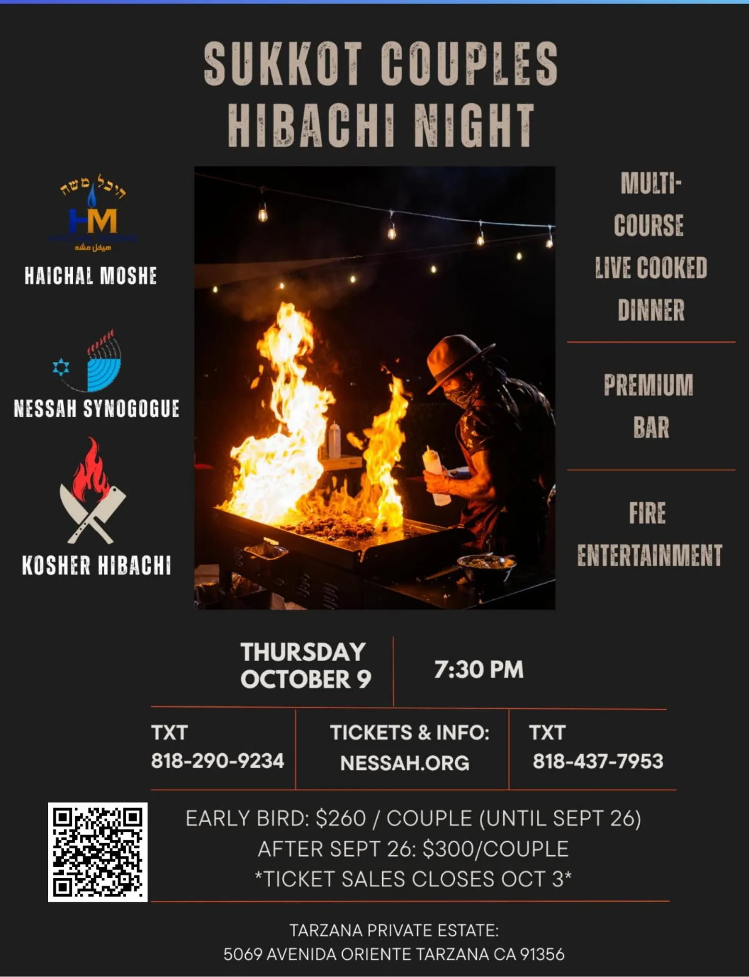 Sukkot Couples Kosher Hibachi Night