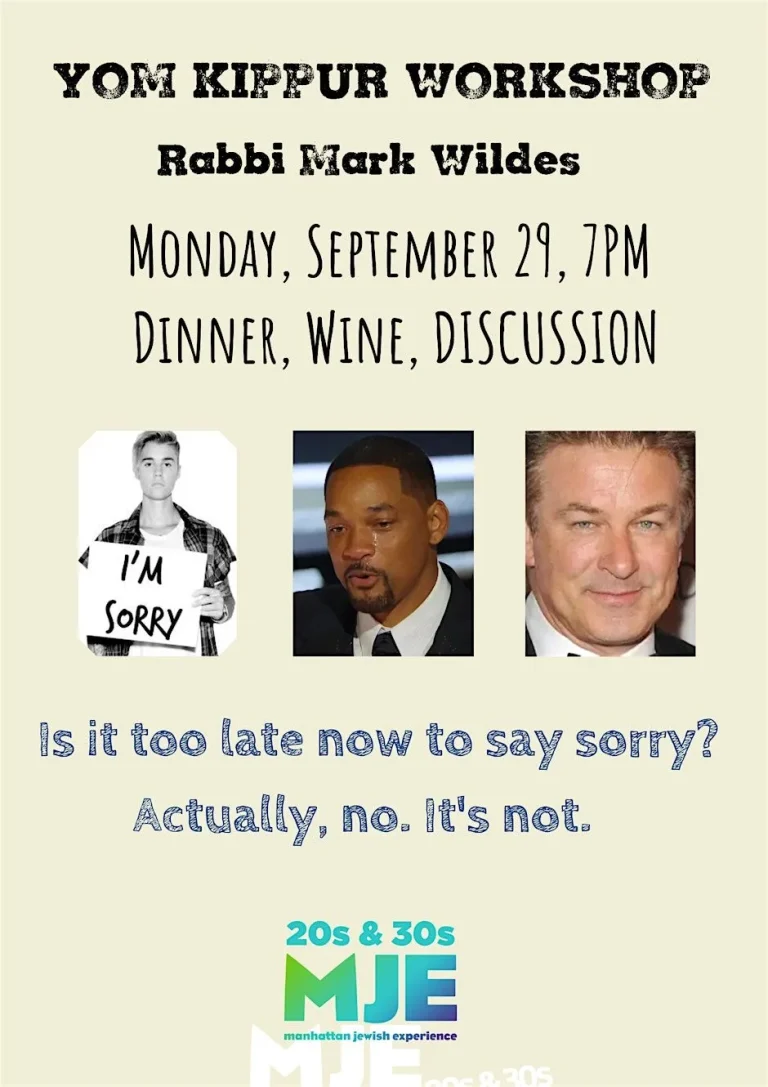Yom Kippur Workshop